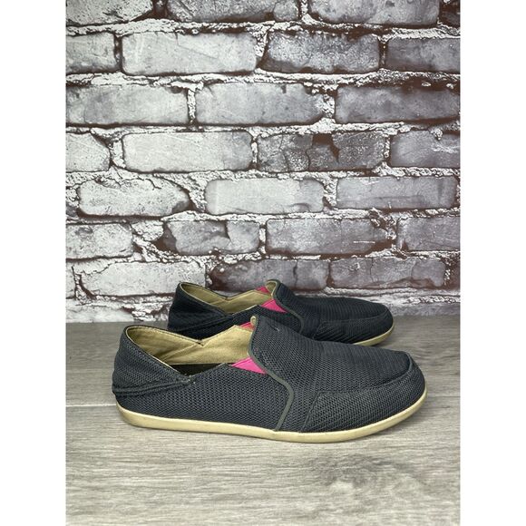 Olukai Waialua Mesh Gray Pink Slip On Casual Loafers Shoes Women Sz 8M US/38EU - Picture 3 of 16